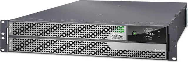Main image of APC by Schneider Electric Smart-UPS Ultra On-Line Lithium ion, 5KVA/5KW, 2U Rack/Tower, 208V - 2U Rack/Tower - 1.50 Hour Recharge - 208 V AC Input - 208 V AC Output - 2 x NEMA L6-30R, 2 x NEMA L6-20R