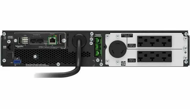 Alt view image 2 of 3 - APC Smart-UPS On-Line 2200VA - Rackmount 2U - 120V - 6x 5-20R+1x L5-20R NEMA outlets - Network Card - Single Phase - Sine Wave -- Network Card - TAA Compliant (SRT2200RMXLA-NCUS)