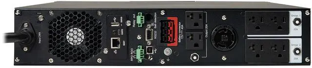 Alt view image 4 of 11 - Tripp Lite series SmartOnline 3000VA 2700W 120V Double-Conversion UPS - 7 Outlets, Extended Run, Network Card Included, LCD, USB, DB9, 2U Rack/Tower