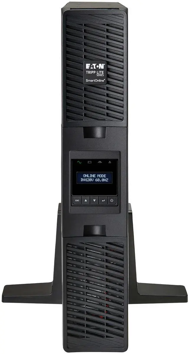 Alt view image 6 of 11 - Tripp Lite series SmartOnline 3000VA 2700W 120V Double-Conversion UPS - 7 Outlets, Extended Run, Network Card Included, LCD, USB, DB9, 2U Rack/Tower