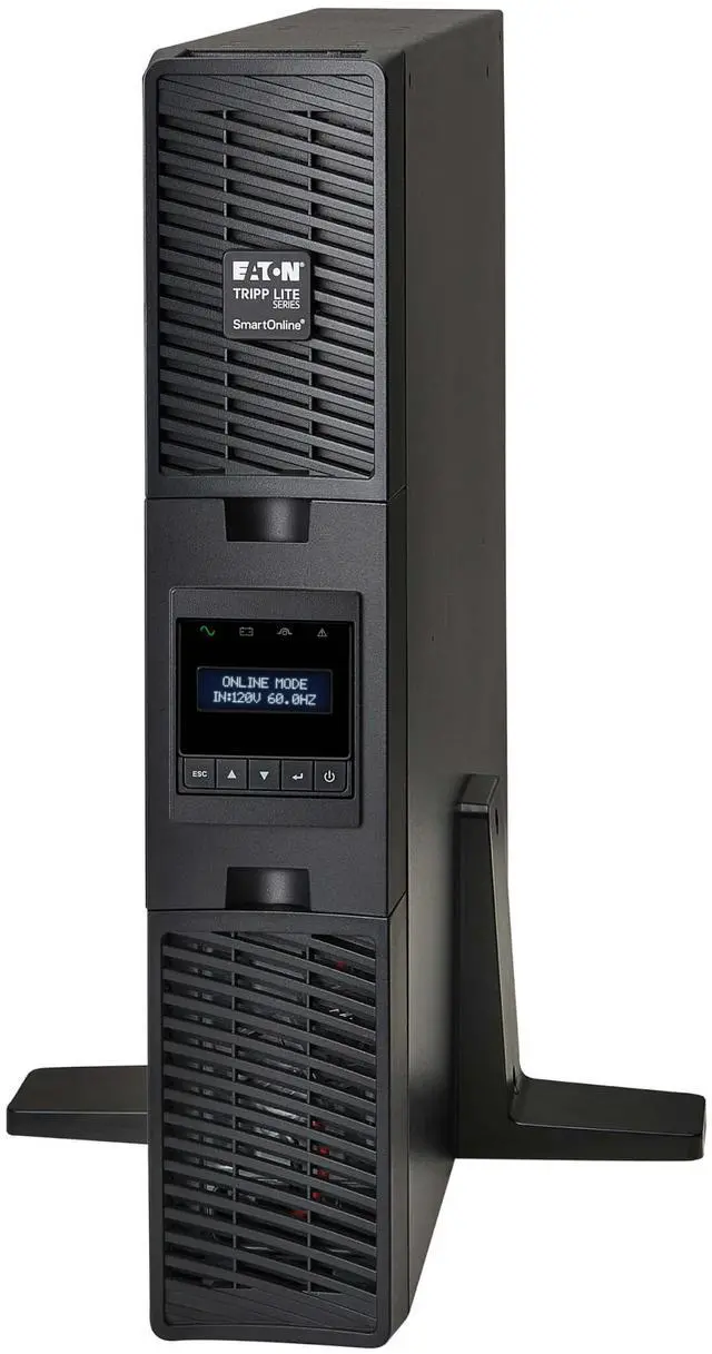 Alt view image 7 of 11 - Tripp Lite series SmartOnline 3000VA 2700W 120V Double-Conversion UPS - 7 Outlets, Extended Run, Network Card Included, LCD, USB, DB9, 2U Rack/Tower