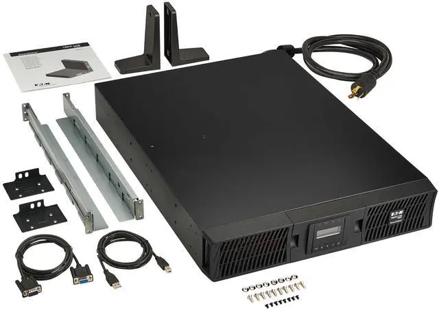 Alt view image 10 of 11 - Tripp Lite series SmartOnline 3000VA 2700W 120V Double-Conversion UPS - 7 Outlets, Extended Run, Network Card Included, LCD, USB, DB9, 2U Rack/Tower