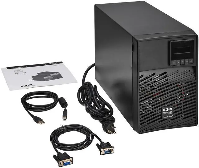 Alt view image 6 of 7 - Tripp Lite series SmartOnline 120V 700VA 630W Double-Conversion UPS, 6 Outlets, Network Card Option, LCD, USB, DB9, Tower (SU700XLCD)