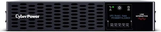 Main image of CyberPower PR3000RTXL2UACN Smart App Sinewave UPS Systems - 3000VA/3000W, 100 - 120 VAC, NEMA L5-30P, 2U, Rack / Tower, Sine Wave, 9 Outlets, LCD, PowerPanel® Business