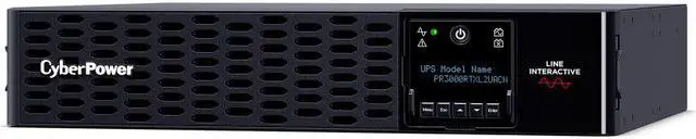 Alt view image 2 of 4 - CyberPower PR3000RTXL2UACN Smart App Sinewave UPS Systems - 3000VA/3000W, 100 - 120 VAC, NEMA L5-30P, 2U, Rack / Tower, Sine Wave, 9 Outlets, LCD, PowerPanel® Business