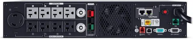 Alt view image 3 of 4 - CyberPower PR3000RTXL2UACN Smart App Sinewave UPS Systems - 3000VA/3000W, 100 - 120 VAC, NEMA L5-30P, 2U, Rack / Tower, Sine Wave, 9 Outlets, LCD, PowerPanel® Business