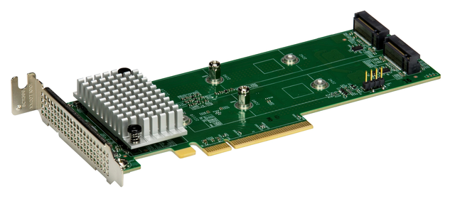 Main image of Supermicro 2x Hybrid Gen4 NVMe SATA M2 RAID Controller - AOC-SLG4-2H8M2-O