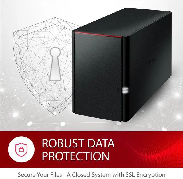 Alt view image 5 of 8 - BUFFALO LinkStation SoHo 220 2-Bay Personal Cloud Office NAS 8TB (2x4TB) with Hard Drives Included
