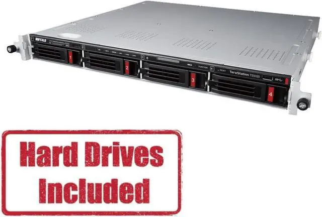 Main image of BUFFALO TeraStation TS5420RN4804 4-Bay NAS 48TB (4x12TB) with NAS-Grade Hard Drives Included Rackmount Network Attached Storage