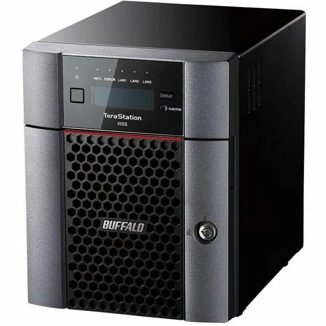 Alt view image 4 of 5 - Buffalo TeraStation WS5420DN 4-Bay Windows Server IoT 2025 Desktop NAS - 32TB (4x8TB) HDD Included - TAA Compliant - WS5420DN32W5