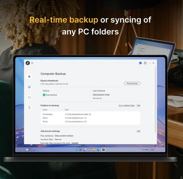 Alt view image 5 of 6 - Synology BeeDrive Portable SSD - 2TB - USB 3.2 Gen 2 (Type C)