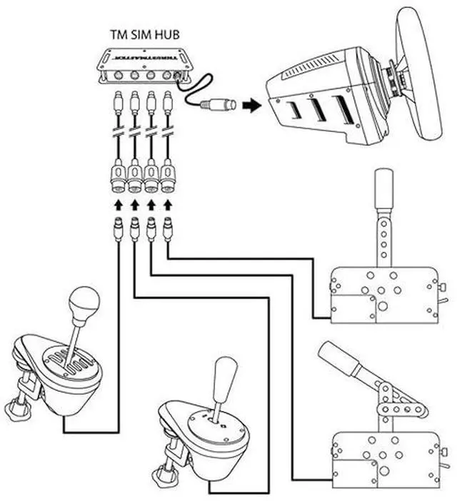 Alt view image 4 of 4 - Thrustmaster TM SIM HUB (Compatible with PS5, PS4, XBOX Series X/S, One, PC)