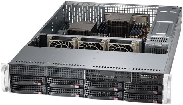 Alt view image 3 of 3 - Superserver Sys-6027R-73Darf Dual Lga2011 740W 2U Rackmount Server Barebone System (Black)