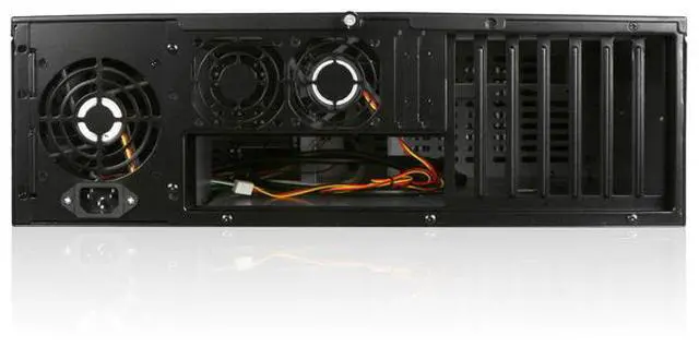 Alt view image 2 of 4 - iStarUSA 3U Compact Stylish Rackmount Chassis Front-mounted ATX Power Supply  D300FS-DE1BK2535