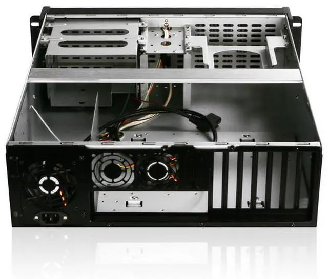 Alt view image 4 of 4 - iStarUSA 3U Compact Stylish Rackmount Chassis Front-mounted ATX Power Supply  D300FS-DE1BK2535