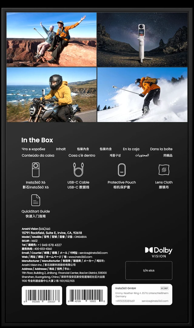 Alt view image 7 of 8 - Insta360 X6 8K 360 Action Camera Standard Bundle - Arctic White | CINSABXA-X602