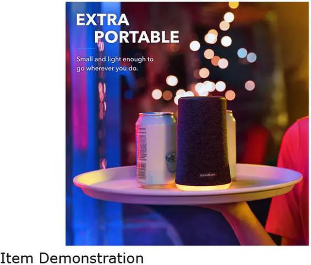 Alt view image 5 of 6 - Anker Soundcore Flare Mini Bluetooth Speaker, Outdoor Bluetooth Speaker, IPX7 Waterproof for Outdoor Parties, LED Show with 360° Sound and BassUp technology