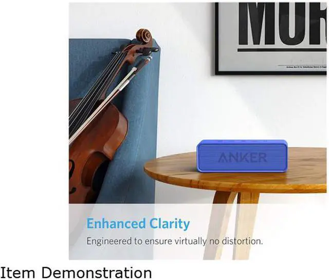 Alt view image 3 of 4 - Anker Soundcore Bluetooth Speaker with 24-Hour Playtime, 66-Feet Bluetooth Range & Built-in Mic, Dual-Driver Portable Wireless Speaker with Low Harmonic Distortion and Superior Sound