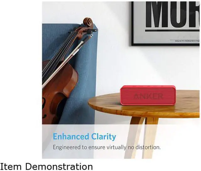Alt view image 2 of 4 - Anker Soundcore Bluetooth Speaker with 24-Hour Playtime, 66-Feet Bluetooth Range & Built-in Mic, Dual-Driver Portable Wireless Speaker with Low Harmonic Distortion and Superior Sound