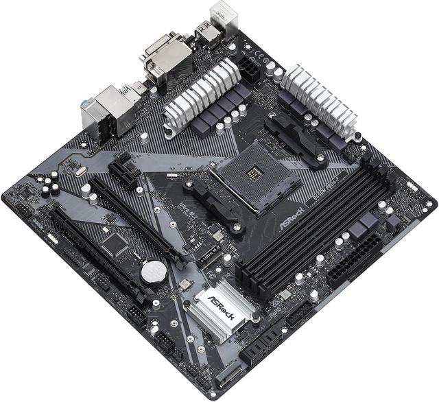 Alt view image 2 of 7 - ASRock B450M Pro4-F R2.0 Socket AM4 AMD B450 DDR4 Micro ATX Motherboard 7 USB 3.2 Gen1 (2 Front, 4 Rear, 1 Rear Type-C)