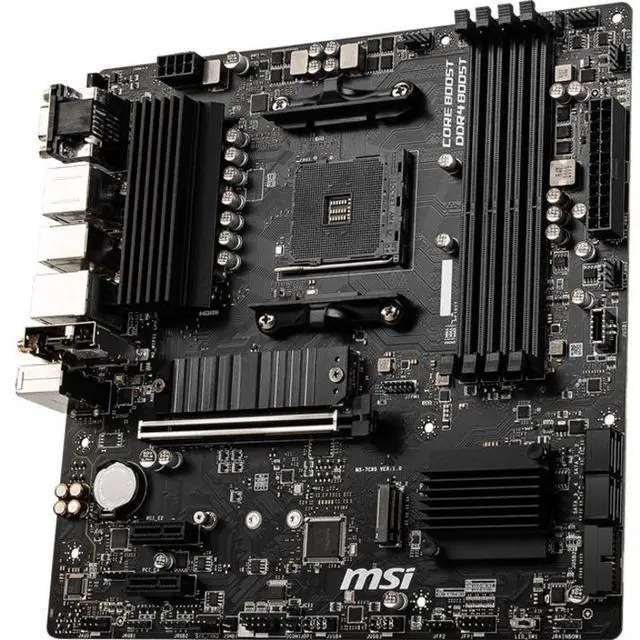 Main image of MSI B550M PRO-VDH WIFI Desktop Motherboard - AMD B550 Chipset - Socket AM4 - Micro ATX - 128 GB DDR4 SDRAM Maximum RAM - 4x Memory Slots - Gigabit Ethernet - IEEE 802.11ac - HDMI - DisplayPort