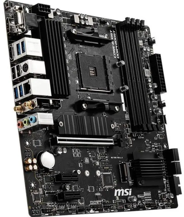 Alt view image 2 of 4 - MSI B550M PRO-VDH WIFI Desktop Motherboard - AMD B550 Chipset - Socket AM4 - Micro ATX - 128 GB DDR4 SDRAM Maximum RAM - 4x Memory Slots - Gigabit Ethernet - IEEE 802.11ac - HDMI - DisplayPort