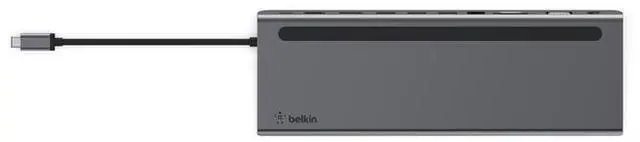 Alt view image 7 of 8 - Belkin USB-C Hub - 11-in-1 Multi-Port Laptop Docking Station 4K HDMI, DP, VGA, USB-C with 100W Power Delivery, USB-A, Gigabit Ethernet, SD, MicroSD, and 3.5mm Port For All your Devices
