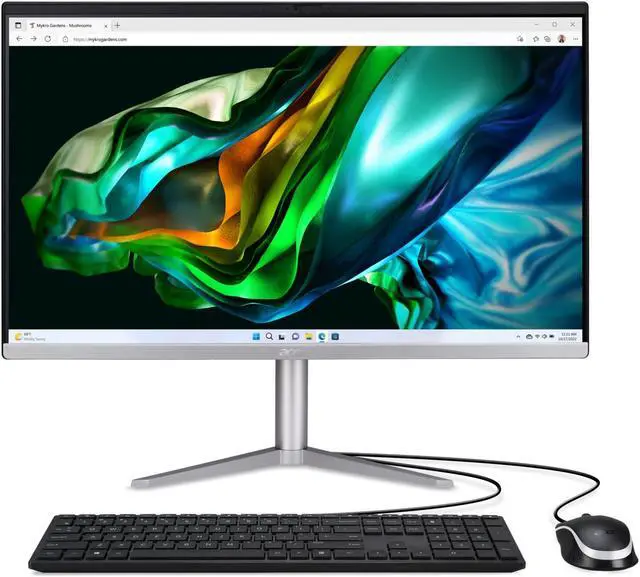 Alt view image 9 of 12 - Acer Aspire C24-1300-UR32 AIO Desktop | 23.8" Full HD IPS Display | AMD Ryzen 5 7520U Quad-Core Processor | AMD Radeon 610M Graphics | 8GB LPDDR5 | 512GB PCIe SSD | Wi-Fi 6E | Windows 11 Home,Black