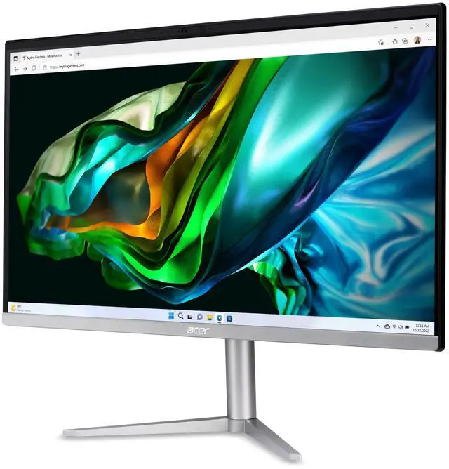 Alt view image 2 of 16 - Acer Aspire C24 AIO Desktop, 23.8" Full HD IPS, AMD Ryzen 3 7320U Quad-Core Processor, AMD Radeon 610M, 8GB LPDDR5 Memory, 512GB SSD, Wi-Fi 6E (802.11ax), Bluetooth 5.2, Windows 11 Home, C24-1300-UR31