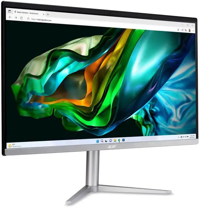 Alt view image 3 of 16 - Acer Aspire C24 AIO Desktop, 23.8" Full HD IPS, AMD Ryzen 3 7320U Quad-Core Processor, AMD Radeon 610M, 8GB LPDDR5 Memory, 512GB SSD, Wi-Fi 6E (802.11ax), Bluetooth 5.2, Windows 11 Home, C24-1300-UR31
