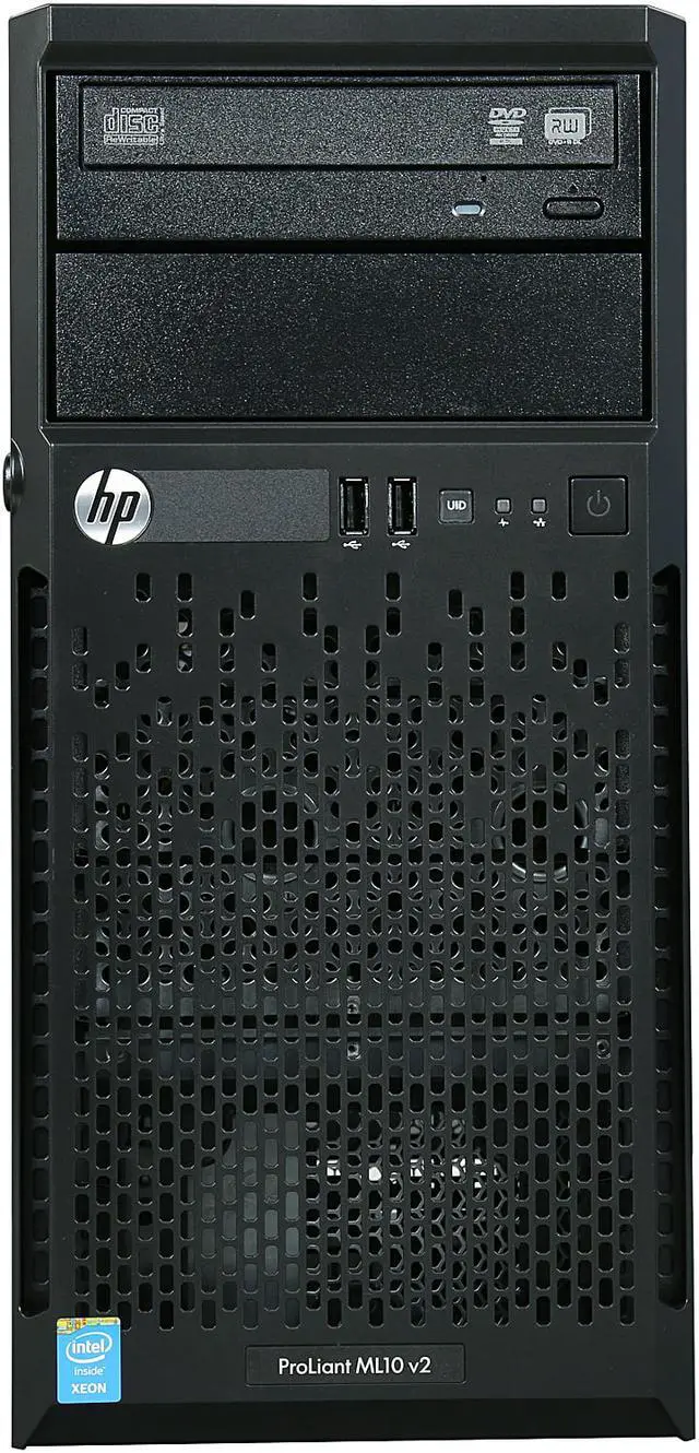 Alt view image 2 of 9 - HP ProLiant ML10 v2 Tower Server System Xeon E3-1220v3 3.1 GHz 4 GB RAM DVD-RW