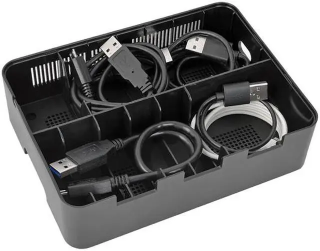 Alt view image 2 of 3 - Tripp Lite U280-005-ST 5-Port Usb Fast Charging Station Hub With Built-In Device Storage, 12V 4A (48W) Usb Charger Output - Power Adapter - 48 Watt - 4 A - 5 Output Connectors (5 X 4 Pin Usb Type A)