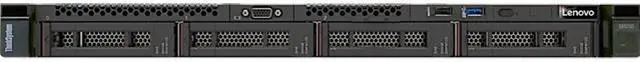 Main image of Lenovo ThinkSystem SR250 7Y52A011NA 1U Rack Server - 1 x Intel Xeon E-2124 Quad-core (4 Core) 3.30 GHz - 8 GB Installed TruDDR4 - Serial ATA/600 Controller - JBOD RAID Levels - 1 x 300 W