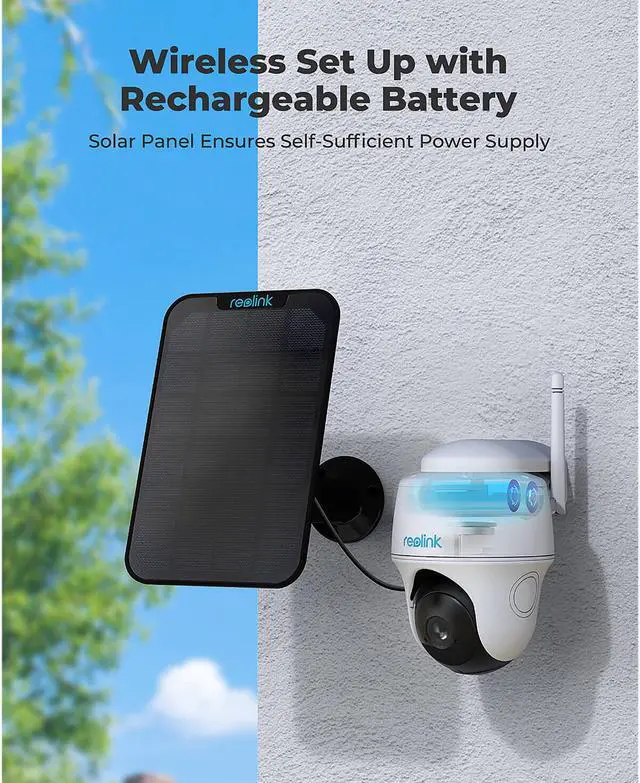 Alt view image 5 of 7 - Security Camera Wireless Outdoor, Pan Tilt Solar Powered with 2K Night Vision, 2.4/5 GHz Wi-Fi, 2-Way Talk, Works with Alexa/ Google Assistant for Home Surveillance, REOLINK Argus PT w/ Solar Panel