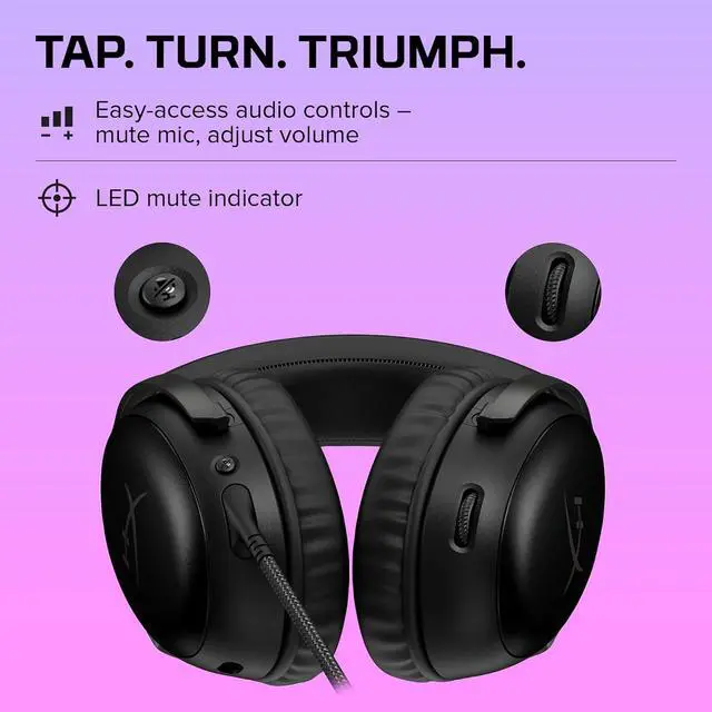 Alt view image 7 of 9 - HyperX Cloud III – Wired Gaming Headset, PC, PS5, Xbox Series X|S, Angled 53mm Drivers, DTS Spatial Audio, Memory Foam, Durable Frame, Ultra-Clear 10mm Mic, USB-C, USB-A, 3.5mm – Black