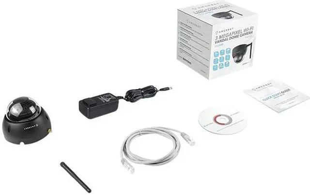 Alt view image 5 of 6 - Amcrest ProHD Fixed Outdoor 3-Megapixel (2304 x 1296P) Wi-Fi Vandal Dome IP Security Camera - IP67 Weatherproof, IK10 Vandal-Proof, 3MP (1080P/1296P), IP3M-956B (Black)