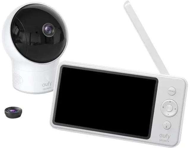 Main image of eufy Security, Video Baby Monitor with Camera and Audio, 720p HD Resolution, Night Vision, 5" Display, 110° Wide-Angle Lens Included, Lullaby Player, Ideal for New Moms