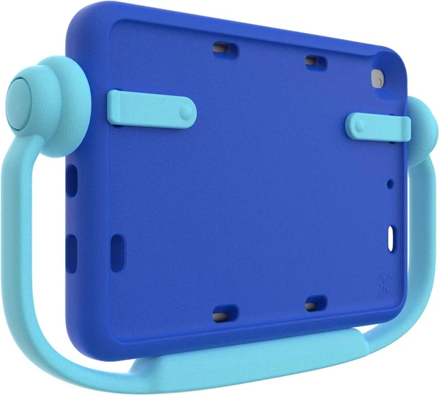 Alt view image 4 of 5 - Speck ipad Case for Kids - Heavy Duty, Protective Case Fits 10.2" iPad 2019 & iPad 2020 with Multi-Range Stand & Handle - Works for Car Headrests & Table Top Watching - Charge Blue, Brave Blue Case-E