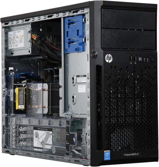Alt view image 7 of 9 - HP ProLiant ML10 V2 Tower Server System i3-4150 3.5 GHz 8GB RAM 500GB SATA 7.2K