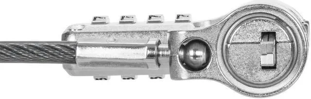 Alt view image 3 of 8 - Targus DEFCON Ultimate Universal Resettable Combination Lock - Preset - 4-digit - Silver - Galvanized Steel - 6.50 ft - For Monitor, Docking Station, Notebook - ASP96RGLX
