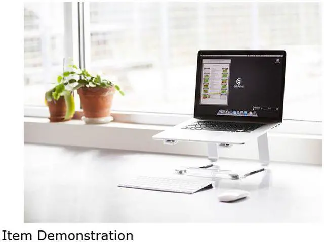 Alt view image 4 of 4 - Griffin Elevator Laptop Stand - Elevate Your Laptop to a Comfortable Viewing Height, Classic Aluminum (GC16034-2)