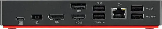 Alt view image 3 of 11 - Lenovo ThinkPad USB Type-C Dock Gen 2, Black