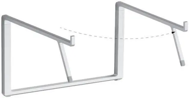 Alt view image 2 of 7 - Rain Design 10084 mBar Pro+ Aluminum Foldable Laptop Stand-Silver - Silver