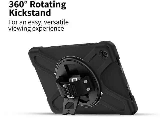 Alt view image 4 of 6 - CODi Rugged Case for Samsung Galaxy Tab A9+ with Kickstand and Hand/Shoulder Strap