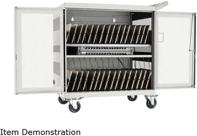 Alt view image 2 of 7 - Tripp Lite 32-Port USB Charging Cart Storage Station Android Tablet White