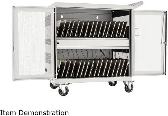 Alt view image 3 of 7 - Tripp Lite 32-Port USB Charging Cart Storage Station Android Tablet White