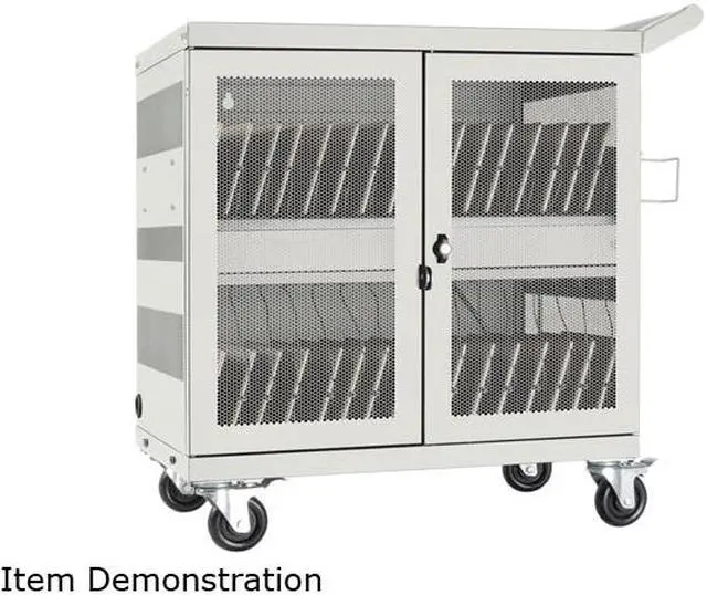 Alt view image 4 of 7 - Tripp Lite 32-Port USB Charging Cart Storage Station Android Tablet White