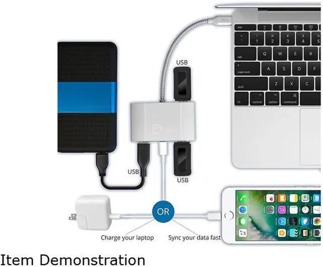 Alt view image 6 of 7 - USB-C TO 4PORT USB 3.0 HUB