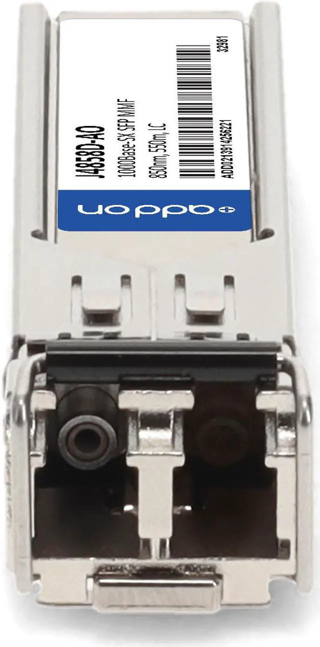 Alt view image 8 of 8 - HP® J4858D Compatible TAA 1000Base-SX SFP Transceiver (MMF, 850nm, 550m, LC, DOM)