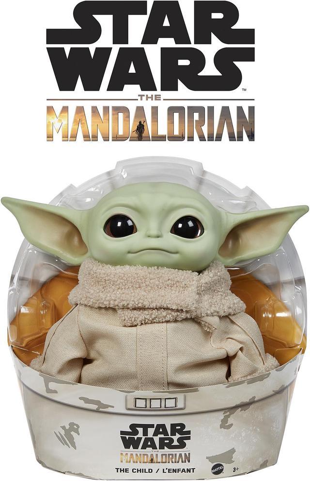 Star Wars The Mandalorian Grogu Plush Toy with Soft Body, 11-inch Character  Figure 